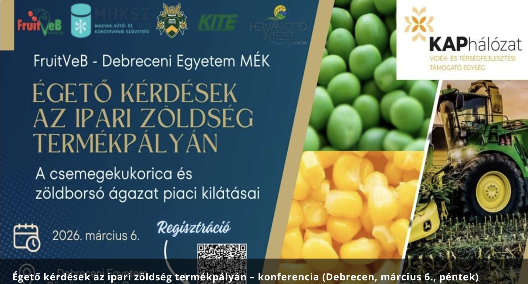 Égető kérdések az ipari zöldség termékpályán – konferencia (Debrecen, március 6., péntek)